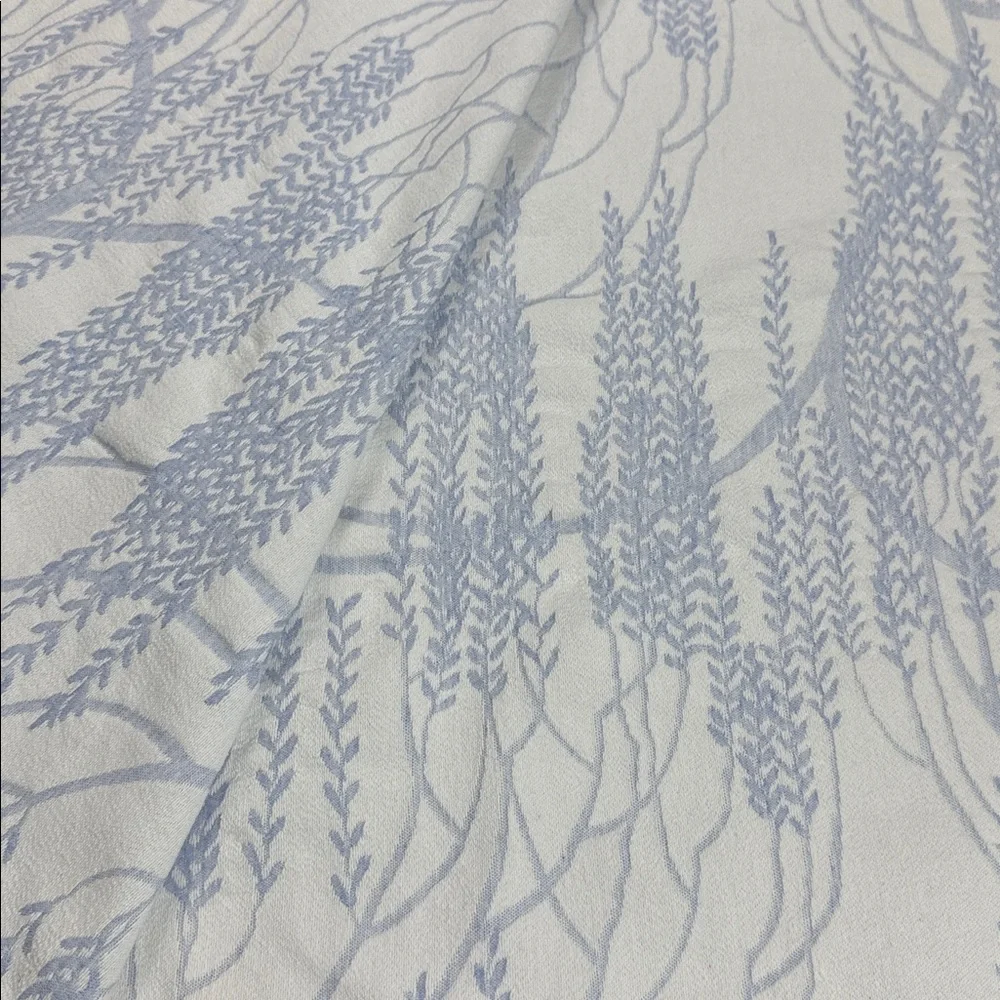 Kevin O’Brien Studio Willow Coverlet Blue White Textured Pattern 88”W x 100”L